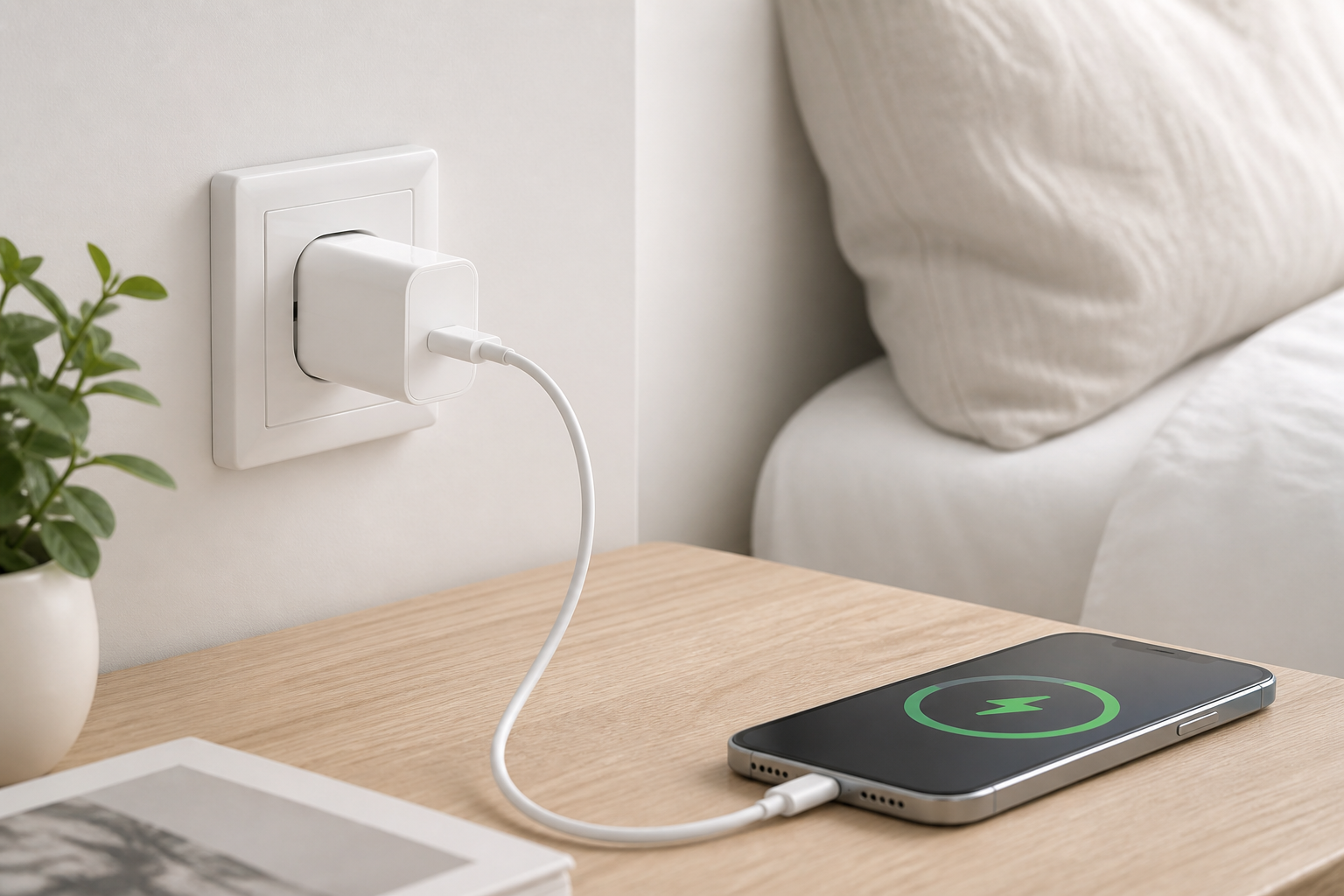 VoltCharge 25W USB-C charger in use