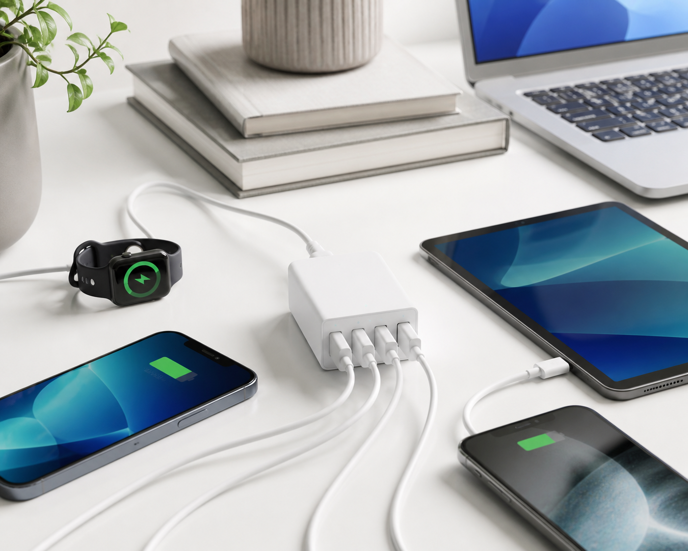 PowerHub charging several devices