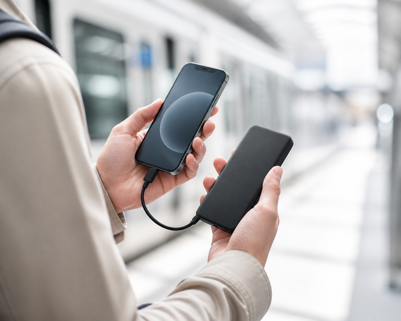 TravelFlow power bank on the go